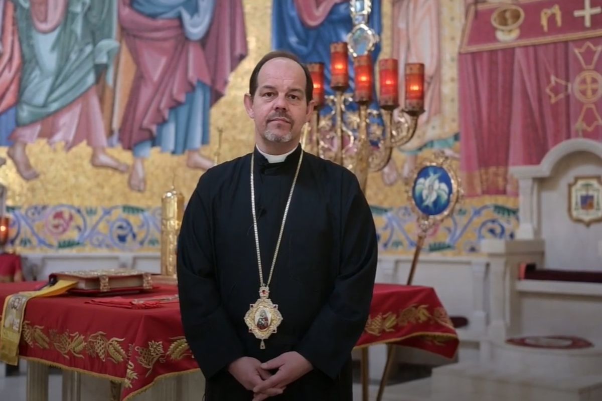 Bishop Bohdan Danylo Greets Priests on Great Thursday According to the Gregorian Calendar