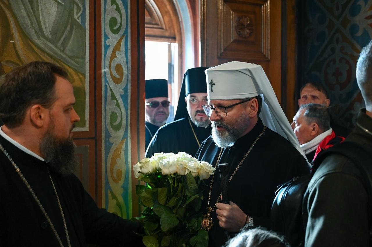 Блаженніший Святослав молитовно попрощався з&nbsp;Патріархом Філаретом у&nbsp;Києві