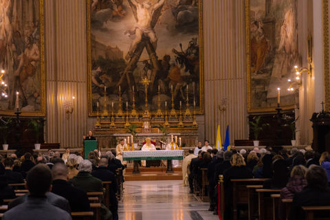 Тиждень молитов за Україну в Римі розпочався Літургією за участю архиєпископа Пола Річарда Ґаллаґера