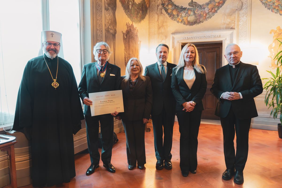 Sua Beatitudine Sviatoslav ha consegnato in Vaticano l’onorificenza pontificia a un mecenate della Fondazione «Gaudium et Spes»