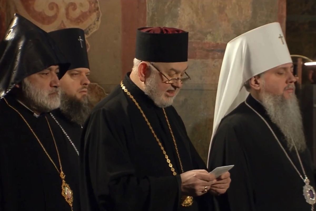 On the Fourth Anniversary of the Start of the Full-Scale War, a Prayer for Ukraine Was Held at St. Sophia Cathedral in Kyiv