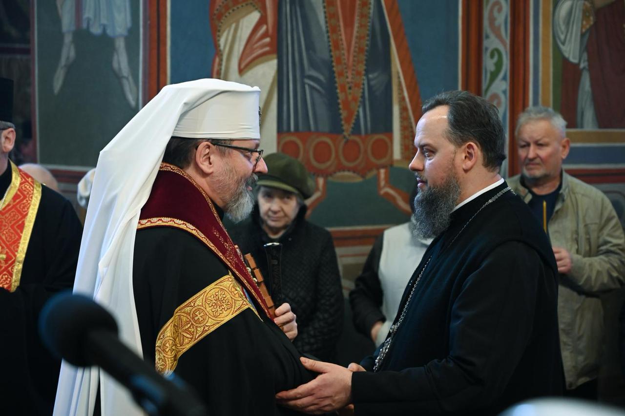 Блаженніший Святослав молитовно попрощався з&nbsp;Патріархом Філаретом у&nbsp;Києві