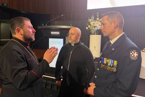 “Our unity is born in the trenches,” says Mykola Cardinal Bychok speaking about the war in Ukraine at the Victorian Christian Communities Dinner