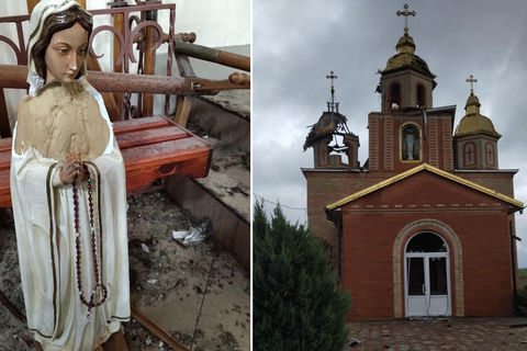 The UGCC temple in the Donetsk region was destroyed during shelling