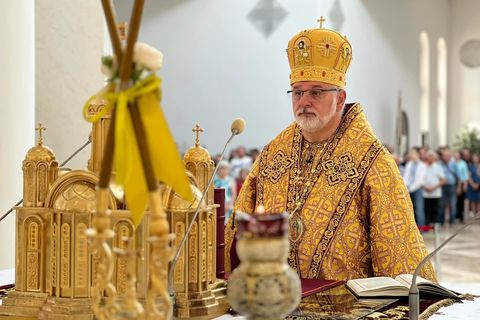Most. Rev. Brian Baida Presides Over Divine Liturgy at the Patriarchal Cathedral in Kyiv