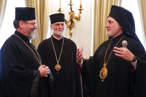 Bishops of the Permanent Synod Meet with Archbishop Elpidophoros in New York
