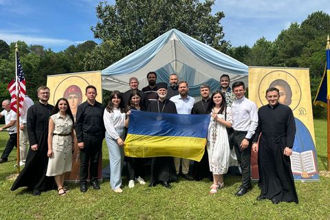 Archbishop Borys Gudziak Joins African American Catholics in Atlanta and Leads Prayer Rally for Ukraine in Georgia