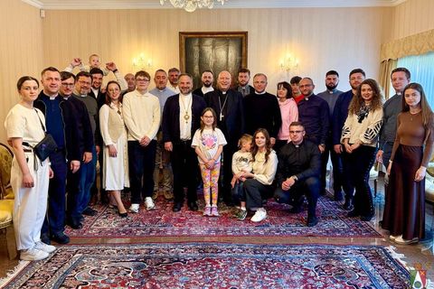 Владика Григорій Комар із духовенством відвідали Апостольську нунціатуру в Бельгії та Люксембурзі