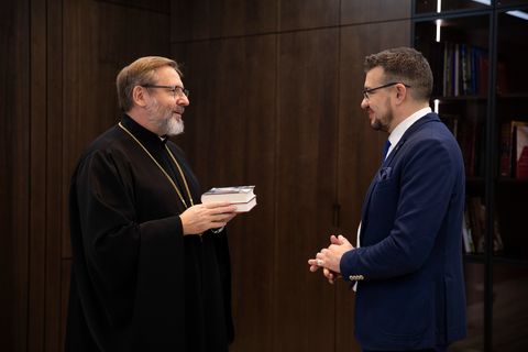 Блаженніший Святослав зустрівся з головою Українського інституту національної пам’яті Олександром Алфьоровим