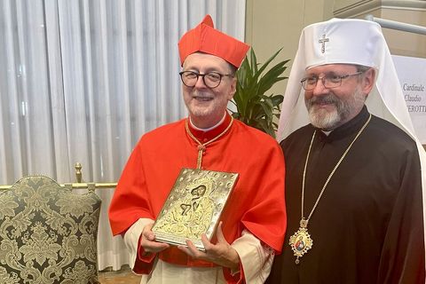 His Beatitude Sviatoslav Congratulates the Prefect of the Dicastery for the Eastern Churches on Receiving the Dignity of Cardinal