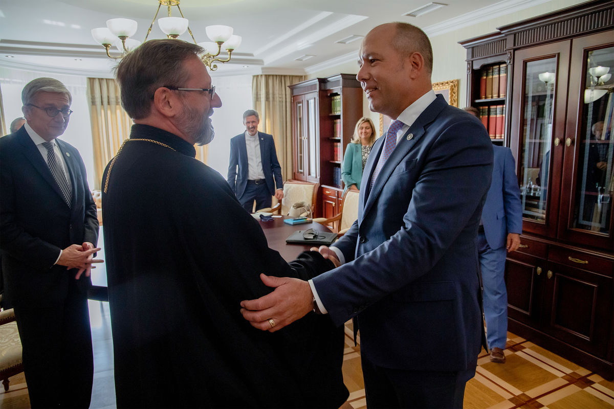Блаженніший Святослав привітав президента Світового конгресу українців із новою каденцією