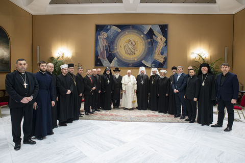 Historic meeting of the All-Ukrainian Council of Churches and Religious Organizations with Pope Francis