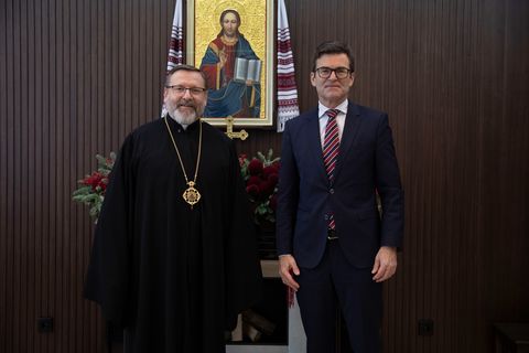 Блаженніший Святослав зустрівся з Послом Німеччини в Україні Гайко Томсом