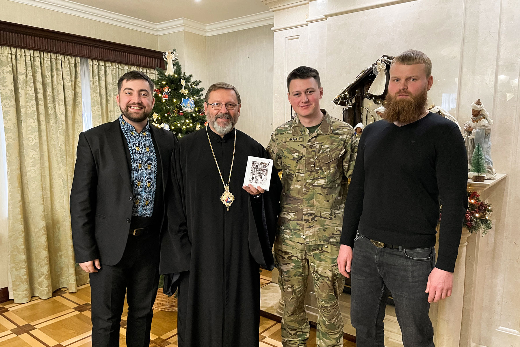  Poet and Military Man ‘David’ Was Among the First Carolers for His Beatitude Sviatoslav, Accompanied by Friends