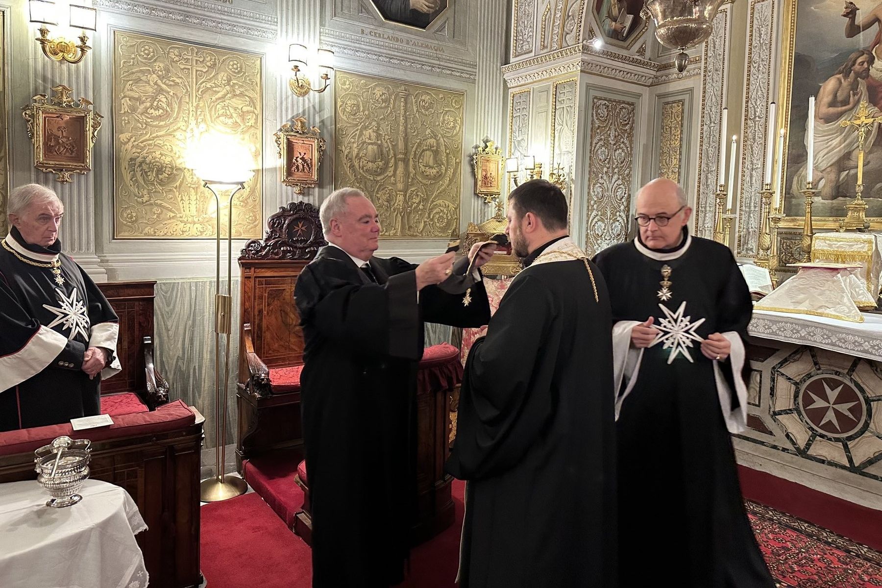 Bishop Mykola received the highest award from the Sovereign Order of Malta