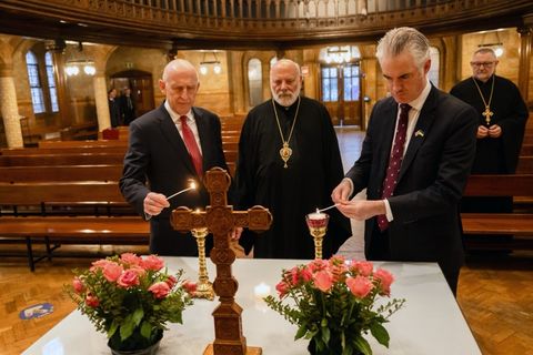 Міністр оборони Великобританії в катедрі УГКЦ: «Ми стоятимемо поруч, скільки буде потрібно»