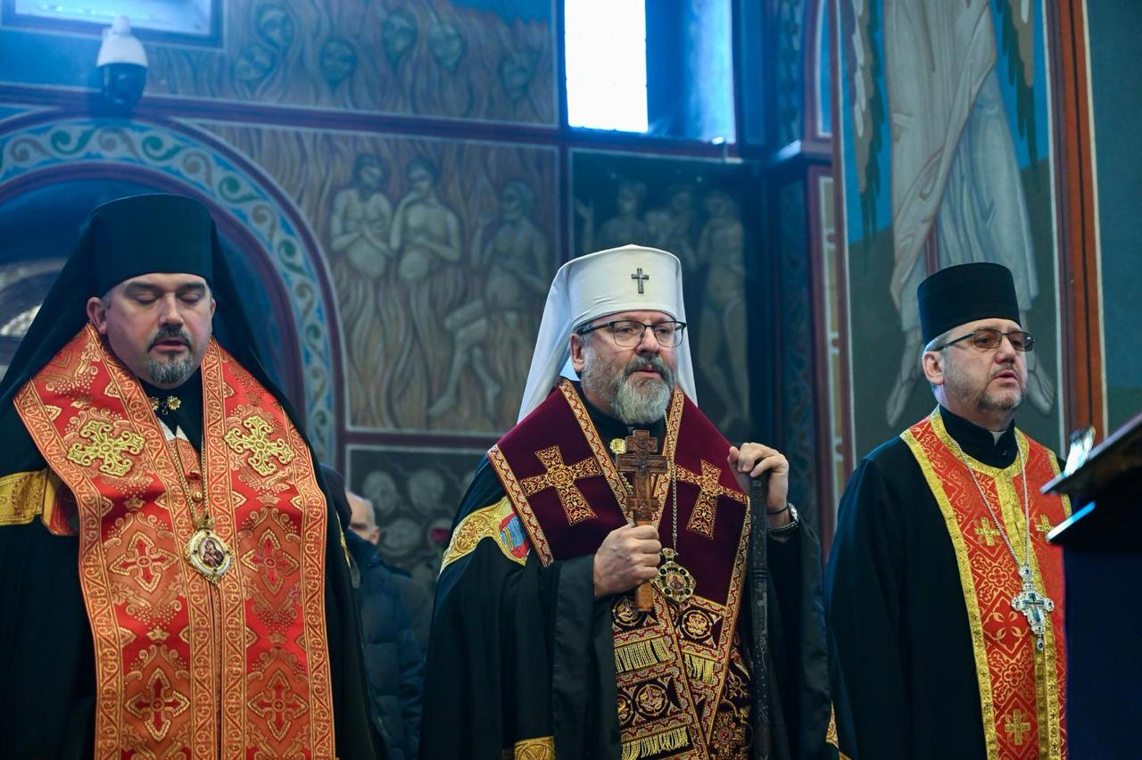 Блаженніший Святослав молитовно попрощався з&nbsp;Патріархом Філаретом у&nbsp;Києві