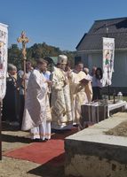 На Одещині заклали й освятили наріжний камінь храму Преображення Господнього