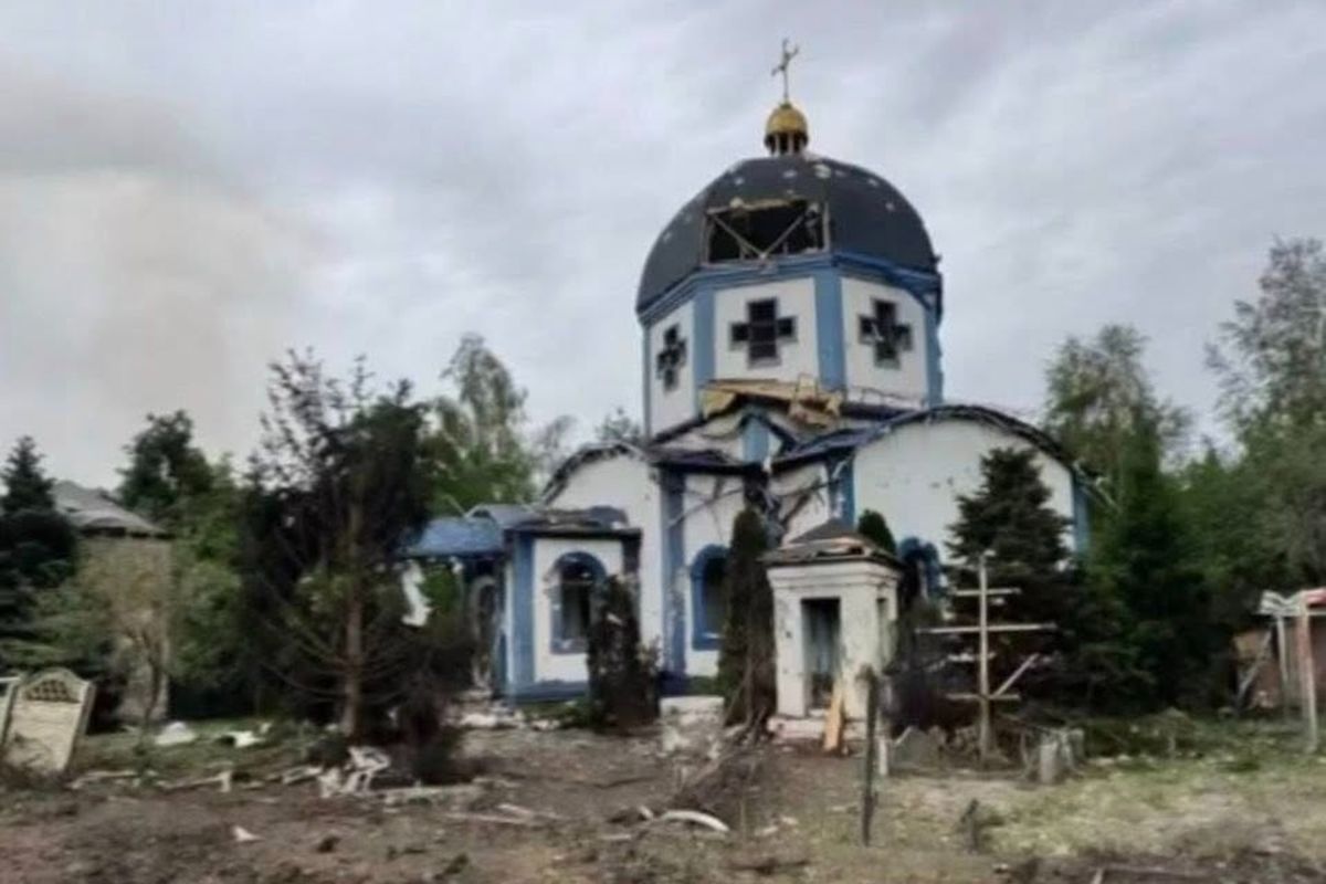 Gli occupanti russi hanno distrutto una chiesa greco-cattolica a Myrnohrad