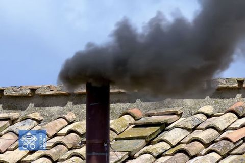Black Smoke: No election after morning of first full day of conclave