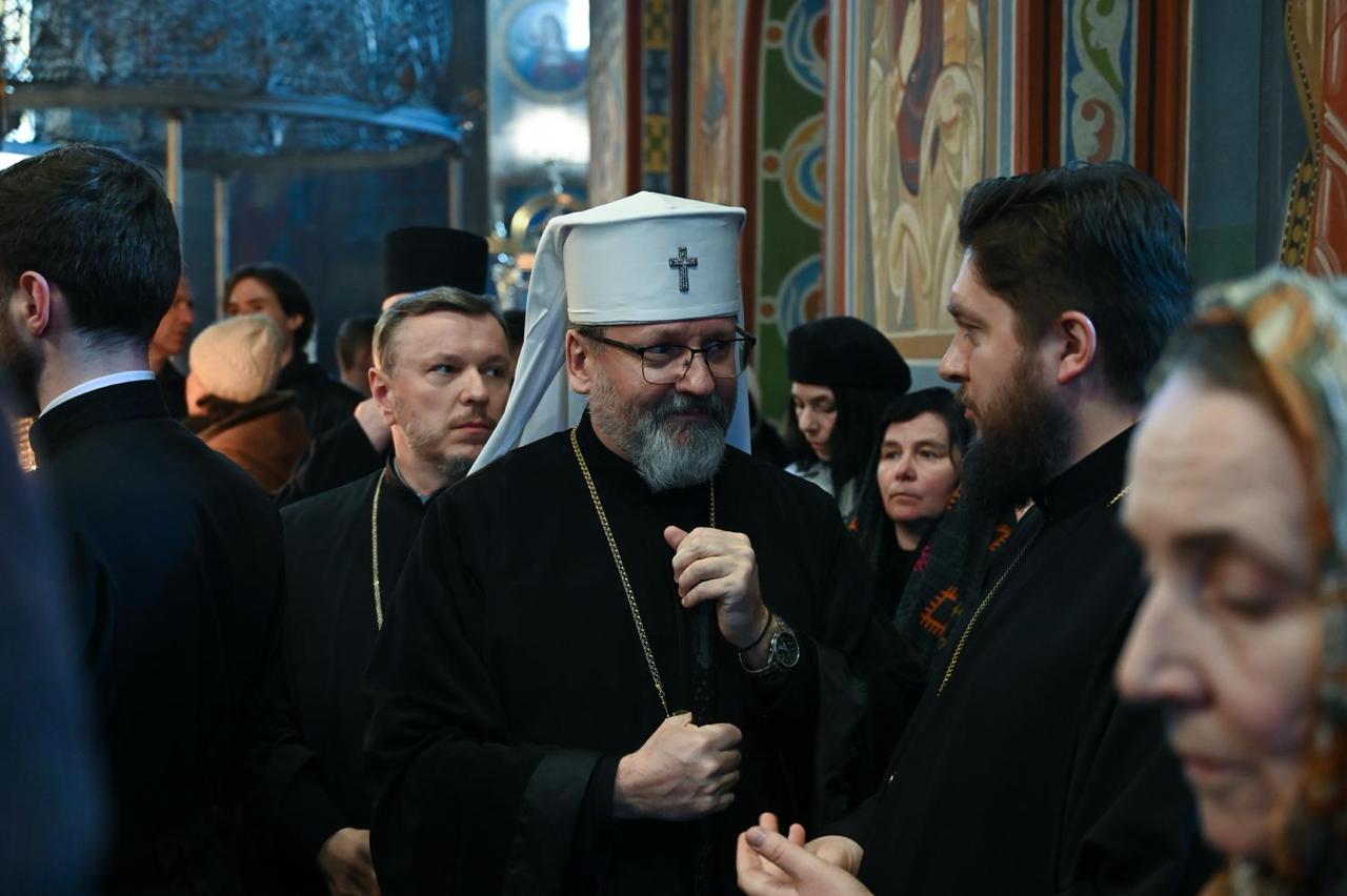 Блаженніший Святослав молитовно попрощався з&nbsp;Патріархом Філаретом у&nbsp;Києві