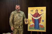 Глава УГКЦ освятив ікону Покрова Богородиці для українських захисників неба Глава УГКЦ освятив ікону Покрова Богородиці для українських захисників неба