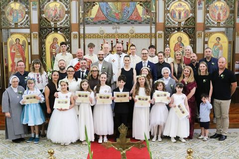 First Confession and Solemn Holy Communion at the Cathedral in Melbourne, Australia
