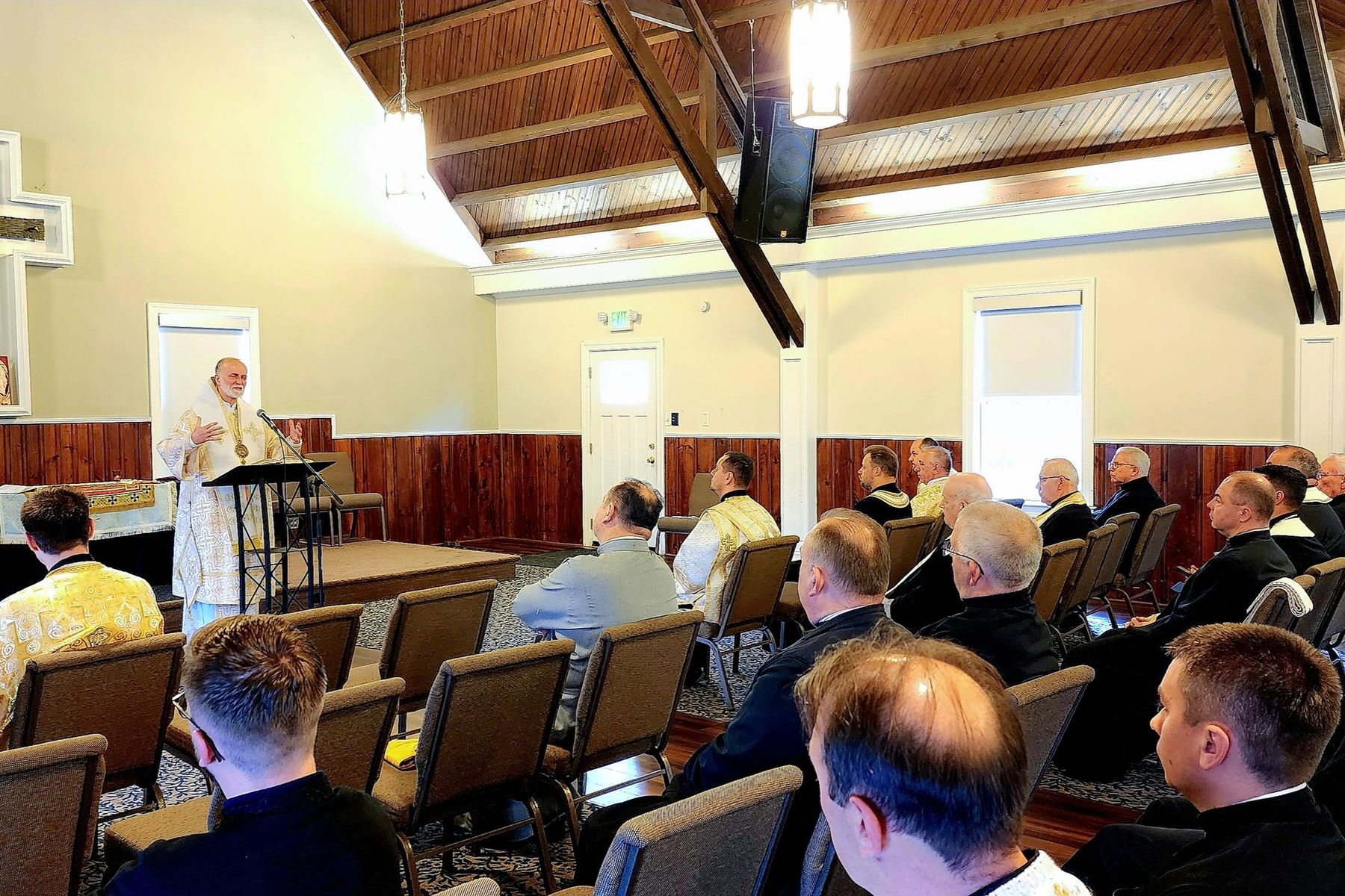 Clergy of the Ukrainian Catholic Archeparchy of Philadelphia Gather for Annual Conference at Sandy Cove Center