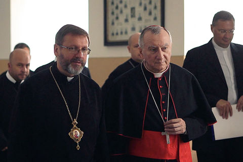 Глава УГКЦ подякував кардиналові Пароліну за вступ до його книжки «Скажи мені правду»
