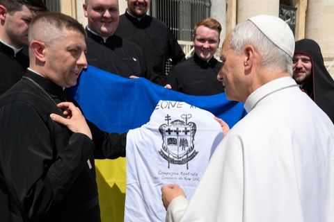 Семінаристи Київської семінарії зустрілися з Папою Левом XIV