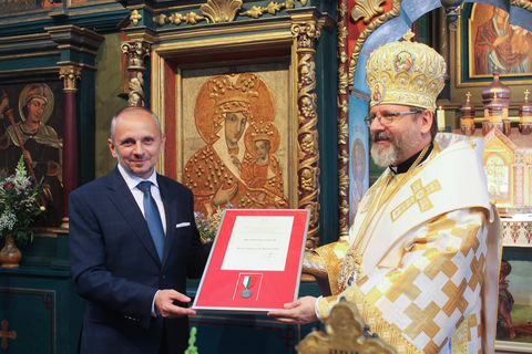 Head of the UGCC, His Beatitude Sviatoslav, is honored with the highest award of the city of Lublin