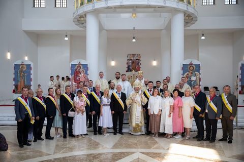 Officers and Delegates of the Council of the Knights of Columbus Inducted into the Government at the Patriarchal Cathedral