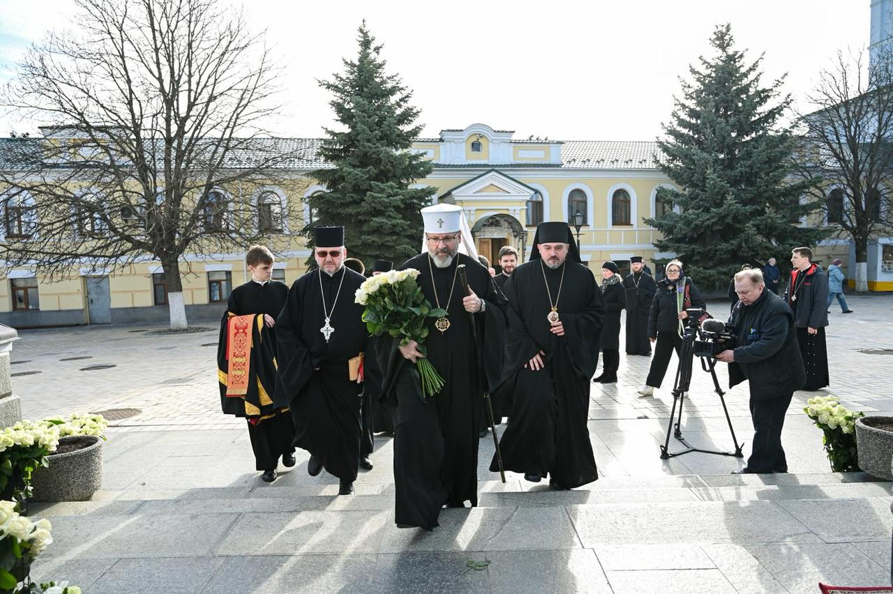 Блаженніший Святослав молитовно попрощався з&nbsp;Патріархом Філаретом у&nbsp;Києві
