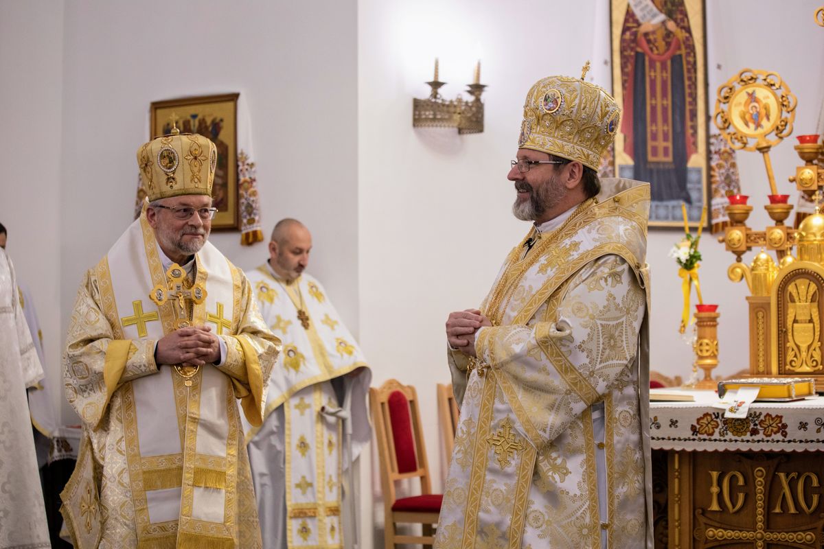 His Beatitude Sviatoslav greeted Bishop Hlib Lonchyna on his 70th anniversary