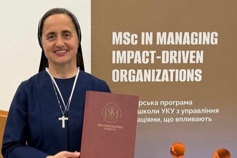 Монахиня захистила кваліфікаційну роботу в Бізнес-школі УКУ