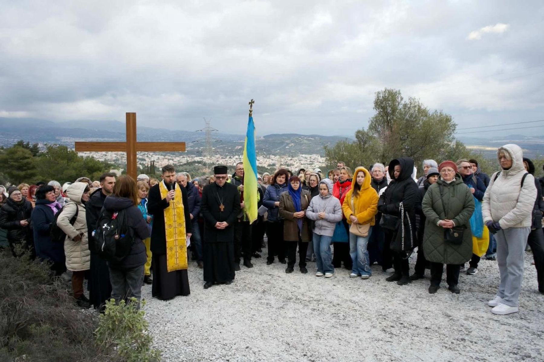 Українці з&nbsp;Афін втретє провели Хресну дорогу на&nbsp;горі Піанія