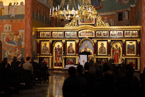 Bishop Maksym Ryabukha Meets with Seminarians of Lviv Theological Seminary