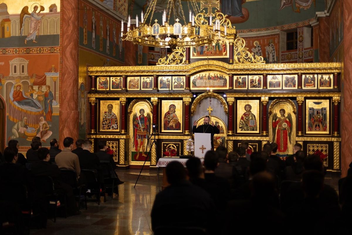 Bishop Maksym Ryabukha Meets with Seminarians of Lviv Theological Seminary