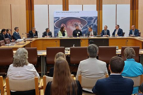 Bishop Mykola Bychok participated in an event dedicated to the recovery of Ukraine in Canberra