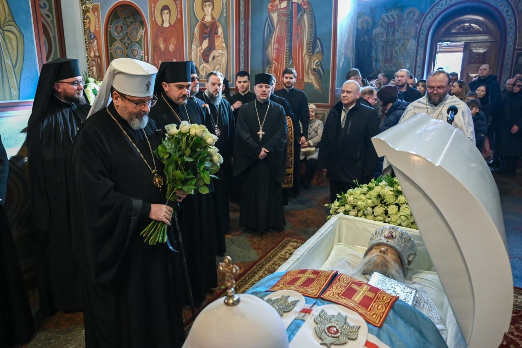 Блаженніший Святослав молитовно попрощався з&nbsp;Патріархом Філаретом у&nbsp;Києві