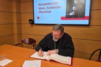 Глава УГКЦ на&nbsp;зустрічі з&nbsp;представниками &laquo;Церква у&nbsp;потребі&raquo;: &laquo;Бути свідками правди і&nbsp;джерелом надії для людей, які страждають&raquo;