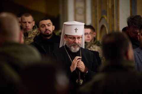 Religious leaders, together with the military and political leadership of Ukraine, prayed for the victims of the Holodomor in the Kyiv-Pechersk Lavra