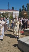 На Одещині заклали й освятили наріжний камінь храму Преображення Господнього