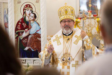 Проповідь Блаженнішого Святослава в церкві Святої Софії — Премудрості Божої в селі Петропавлівська Борщагівка у 13-ту неділю після Зіслання Святого Духа