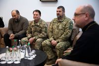 Глава УГКЦ освятив ікону Покрова Богородиці для українських захисників неба Глава УГКЦ освятив ікону Покрова Богородиці для українських захисників неба