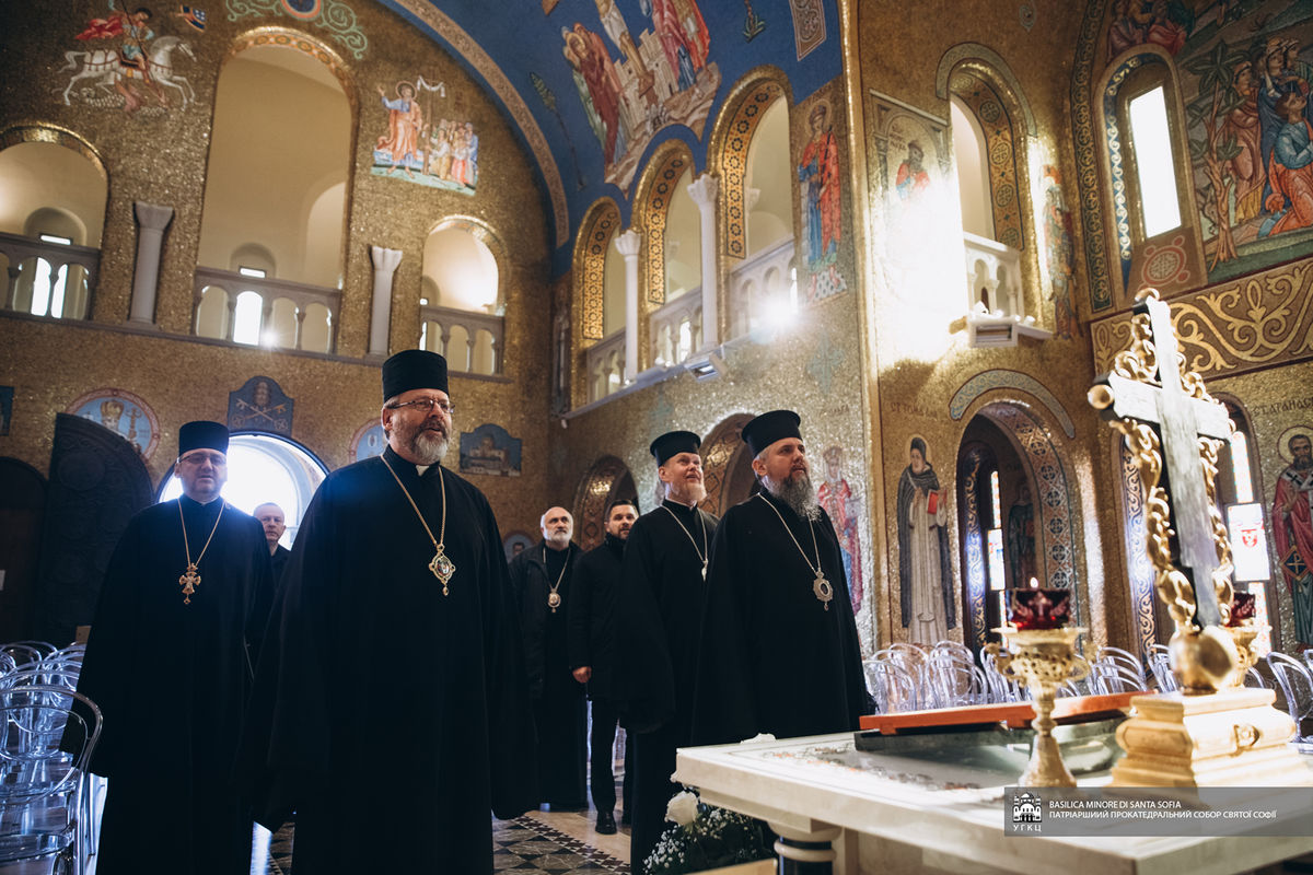 Representatives of the All-Ukrainian Council of Churches and Religious Organizations visited Saint Sophia Cathedral in Rome