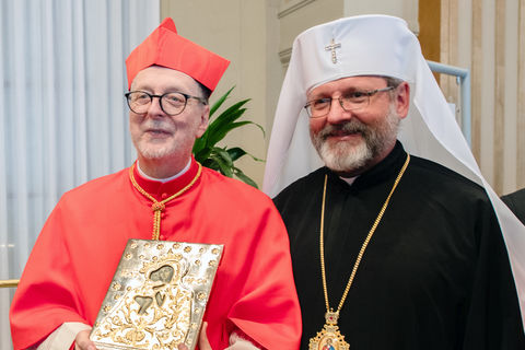 Блаженніший Святослав привітав префекта Дикастерії для Східних Церков з отриманням кардинальської гідності