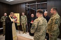 Глава УГКЦ освятив ікону Покрова Богородиці для українських захисників неба Глава УГКЦ освятив ікону Покрова Богородиці для українських захисників неба