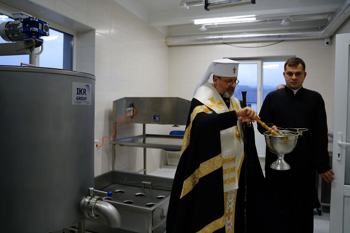 His Beatitude Sviatoslav Consecrates Diocesan Cheese Factory near Chernivtsi