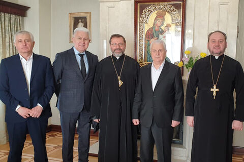 Блаженніший Святослав зустрівся з першим президентом України Леонідом Кравчуком